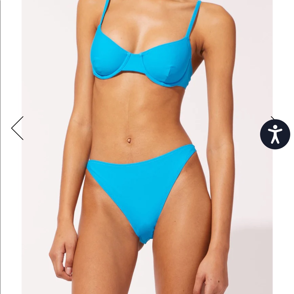 Solid & Striped Bikini Set Size L